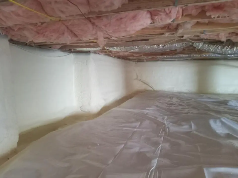 Crawl space encapsulation with closed-cell spray foam for Spray Foam Roofing in Asheboro